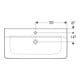 Geberit Lavabo à poser Renova Plan 100x48 cm, mitigeur, avec trop-plein, blanc K-Tect
