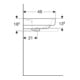 Geberit Lavabo à poser Renova Plan 100x48 cm, mitigeur, avec trop-plein, blanc K-Tect