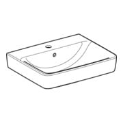 Geberit Lavabo à poser Renova Plan 55x44cm, mitigeur, trop-plein, blanc-2