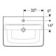 Geberit Lavabo à poser Renova Plan 65x48 cm, mitigeur, trop-plein, blanc-4