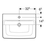 Geberit Lavabo à poser Renova Plan 65x48 cm, mitigeur, trop-plein, blanc-4