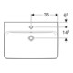 Geberit Lavabo à poser Renova Plan 70x48 cm, mitigeur, avec trop-plein, blanc