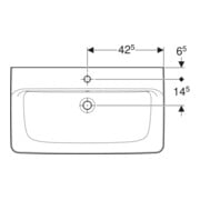 Geberit Lavabo à poser Renova Plan 85x48 cm, mitigeur, avec trop-plein, blanc-4