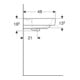 Geberit Lavabo à poser Renova Plan 85x48 cm, mitigeur, avec trop-plein, blanc