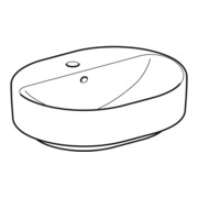 Geberit Lavabo à poser VariForm 50x40 cm, avec trou robinet, avec trop-plein, elliptique, blanc-2