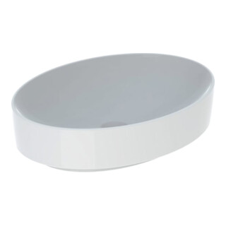Geberit Lavabo à poser VariForm 55x40 cm, sans robinet ni trop-plein, ovale, blanc