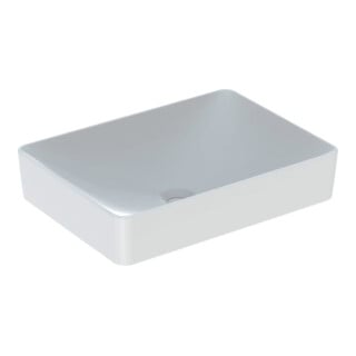 Geberit Lavabo à poser VariForm 55x40 cm, sans robinet, sans trop-plein, droit, blanc