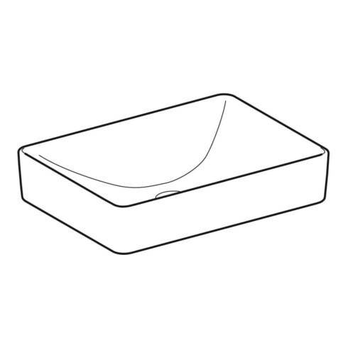 Geberit Lavabo à poser VariForm 55x40 cm, sans trop-plein, droit, blanc K-Tect