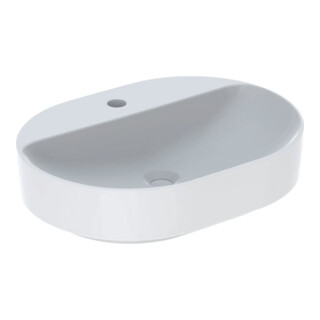 Geberit Lavabo à poser VariForm 60x45 cm, avec trop-plein, elliptique, blanc K-Tect