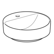 Geberit Lavabo à poser VariForm d 45 cm, avec trop-plein, sans robinet, rond, blanc K-Tect-2