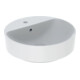 Geberit Lavabo à poser VariForm d 45 cm, avec trou robinet, avec trop-plein, rond, blanc, K-Tect-1
