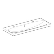 Geberit Lavabo Acanto 120x48,2 cm, avec trop-plein, évacuation droite + gauche, blanc K-Tect-4