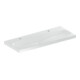 Geberit Lavabo Acanto 120x48,2 cm, sans trop-plein, mitigeur droite + gauche, blanc-1
