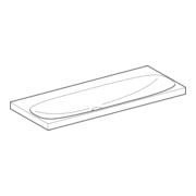 Geberit Lavabo Acanto 120x48,2 cm, sans trop-plein/trou robinet, blanc-2