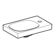 Geberit Lavabo Acanto 40x25cm, asym., sans trop-plein, robinetterie droite, blanc-2