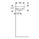 Geberit Lavabo Acanto 40x25cm, asym., sans trop-plein, robinetterie droite, blanc
