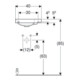 Geberit Lavabo Acanto 40x25cm, asym., sans trop-plein, robinetterie droite, blanc