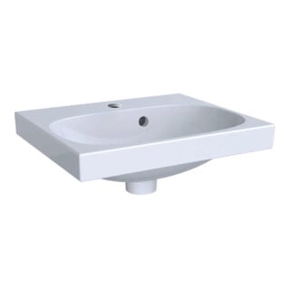 Geberit Lavabo Acanto 45x38 cm, avec robinet, avec trop-plein, blanc KeraTect