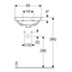 Geberit Lavabo Acanto 45x38 cm, avec robinet, avec trop-plein, blanc KeraTect