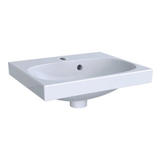 Geberit Lavabo Acanto 45x38 cm, avec trou robinet, trop-plein, blanc