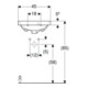 Geberit Lavabo Acanto 45x38 cm, avec trou robinet, trop-plein, blanc