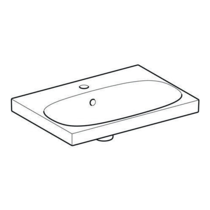 Geberit Lavabo Acanto 60x42,2 cm, avec trop-plein et vidage, blanc