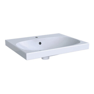 Geberit Lavabo Acanto 60x48,2 cm, avec robinet, avec trop-plein, blanc KeraTect