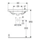 Geberit Lavabo Acanto 60x48,2 cm, avec robinet, avec trop-plein, blanc KeraTect
