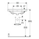 Geberit Lavabo Acanto 60x48,2 cm, avec robinetterie, trop-plein, blanc