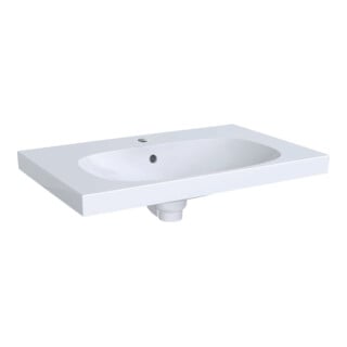Geberit Lavabo Acanto 75x48,2 cm, avec trop-plein, avec trou robinet, K-Tect blanc
