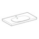 Geberit Lavabo Acanto 90x48,2 cm, avec siphon, avec robinetterie, à poser, blanc