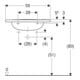 Geberit Lavabo accessible Vitalis 55x55 cm, avec trou robinet, sans trop-plein, blanc-4