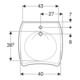 Geberit Lavabo accessible Vitalis 55x55 cm, avec trou robinet, sans trop-plein, blanc-5