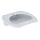 Geberit Lavabo accessible Vitalis 55x55 cm, avec trou robinet, trop-plein, blanc-1