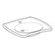 Geberit Lavabo accessible Vitalis 65x60 cm, avec trou robinet, sans trop-plein, blanc