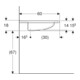 Geberit Lavabo accessible Vitalis 65x60 cm, avec trou robinet, sans trop-plein, blanc