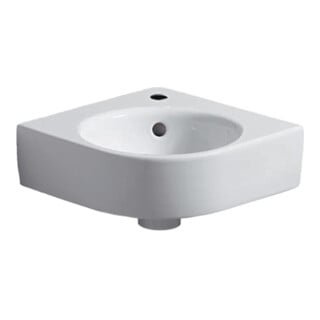 Geberit Lavabo d'angle Renova Compact 45x39,5 cm, avec robinet, trop-plein, blanc