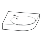 Geberit Lavabo d'angle Renova Compact 45x39,5 cm, avec robinet, trop-plein, blanc-4