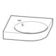 Geberit Lavabo d'angle Renova Compact 69,5x61,5 cm, avec robinet, trop-plein, blanc