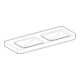 Geberit Lavabo double Renova Plan 130x48 cm, sans robinet, sans trop-plein, blanc KeraTect