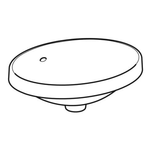Geberit Lavabo encastré VariForm 50x40 cm, sans trop-plein, avec robinetterie, verre US / blanc