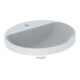 Geberit Lavabo encastré VariForm 50x45cm, HLP, sans trop-plein, ovale, blanc K-Tect-1