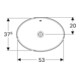 Geberit lavabo encastré VariForm 55x40 cm, sans robinet, avec trop-plein, ovale, blanc K-Tect-4
