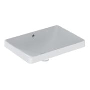 Geberit Lavabo encastré VariForm 55x40 cm, sans trop-plein, avec trop-plein, droit, blanc K-Tect