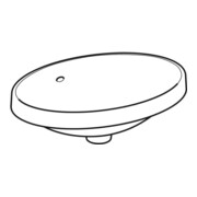 Geberit Lavabo encastré VariForm 55x40 cm, sans trop-plein, avec trou, ovale, verre US / blanc-2