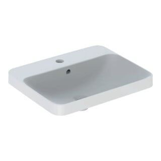 Geberit Lavabo encastré VariForm 55x45 cm, avec trop-plein, avec vidage, droit, blanc K-Tect