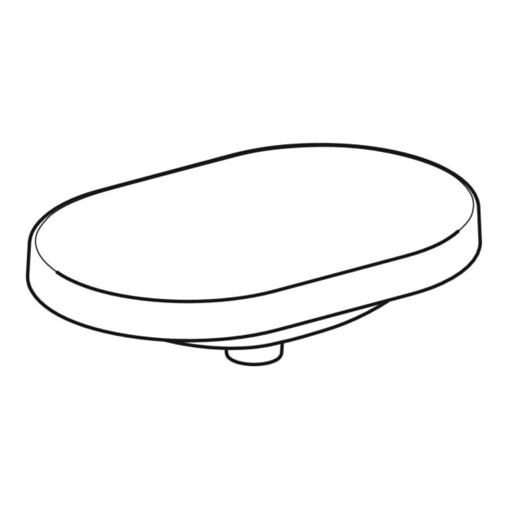 Geberit Lavabo encastré VariForm 60x40 cm, sans trop-plein, elliptique, blanc K-Tect