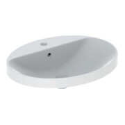 Geberit Lavabo encastré VariForm 60x48 cm, avec trop-plein, avec trop-plein supérieur, ovale, blanc K-Tect