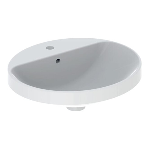 Geberit Lavabo encastré VariForm w K-Tect, 50x45cm, avec trou robinet, avec trop-plein, ovale