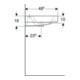 Geberit Lavabo iCon 120x48,5 cm, 2 trous, blanc, avec trop-plein